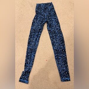 Aerie Blue Leopard Print Leggings